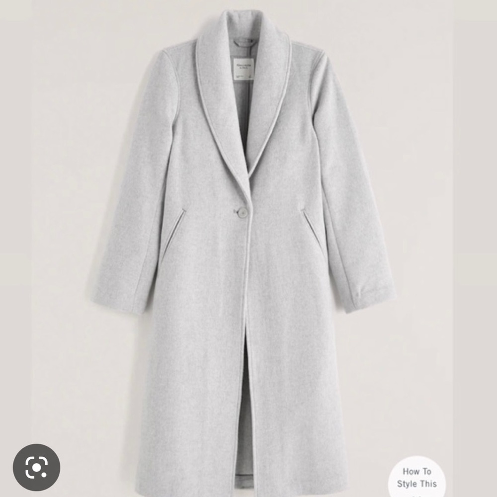 NWOT Abercrombie Wool Blend Double Cloth Blanket Coat